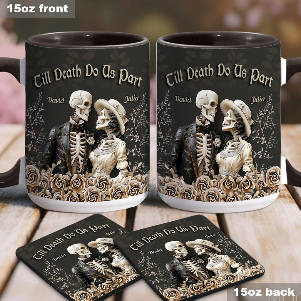 Personalized Couple Accent Mug Till Death Do Us Part Gift Ideas Gift For Mother - Image 3