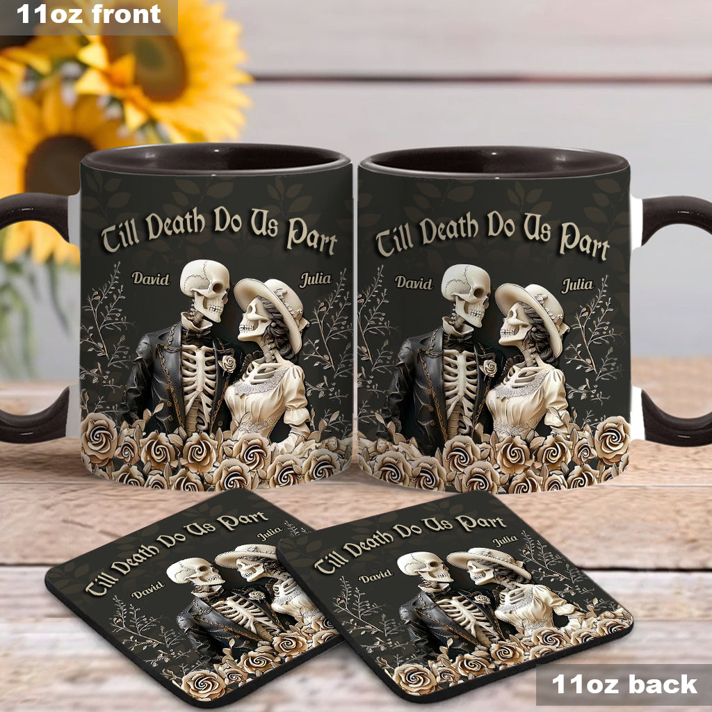 Personalized Couple Accent Mug Till Death Do Us Part Gift Ideas Gift For Mother - Image 2