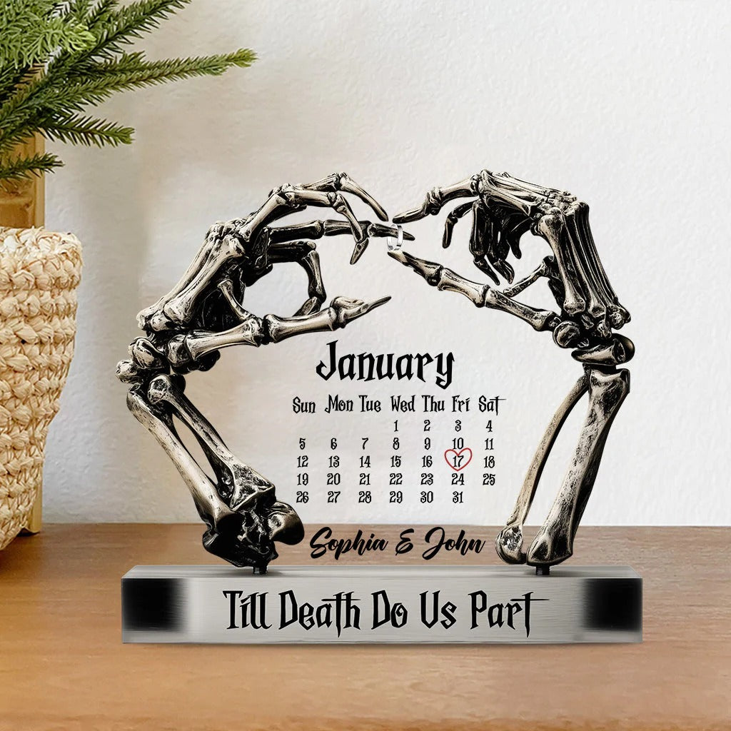 Personalized Couple Acrylic Plaque Til Death Do Us Part Gifts For Married Couple - Image 3