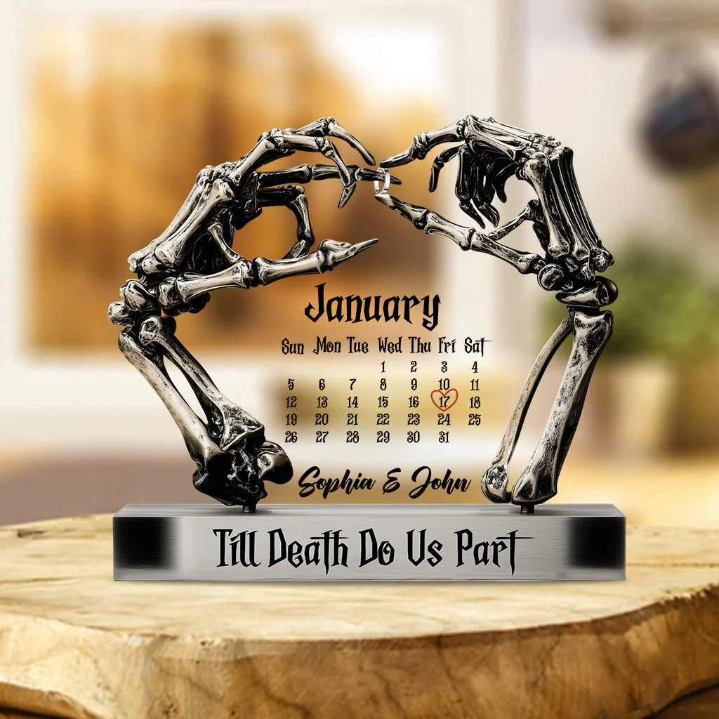 Personalized Couple Acrylic Plaque Til Death Do Us Part Gifts For Married Couple - Image 2