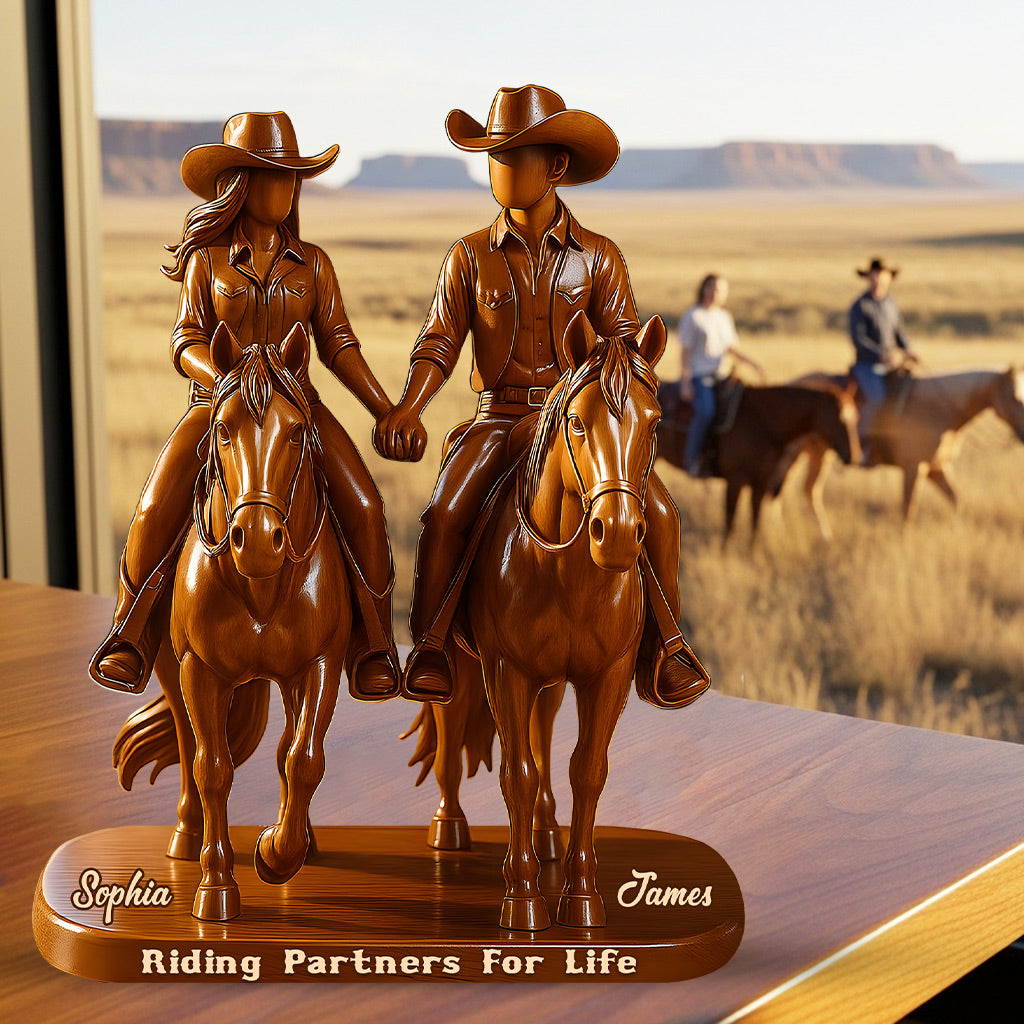 Personalized Couple Custom Shaped Acrylic Plaque Riding Partners For Life Wedding Presents For Couples