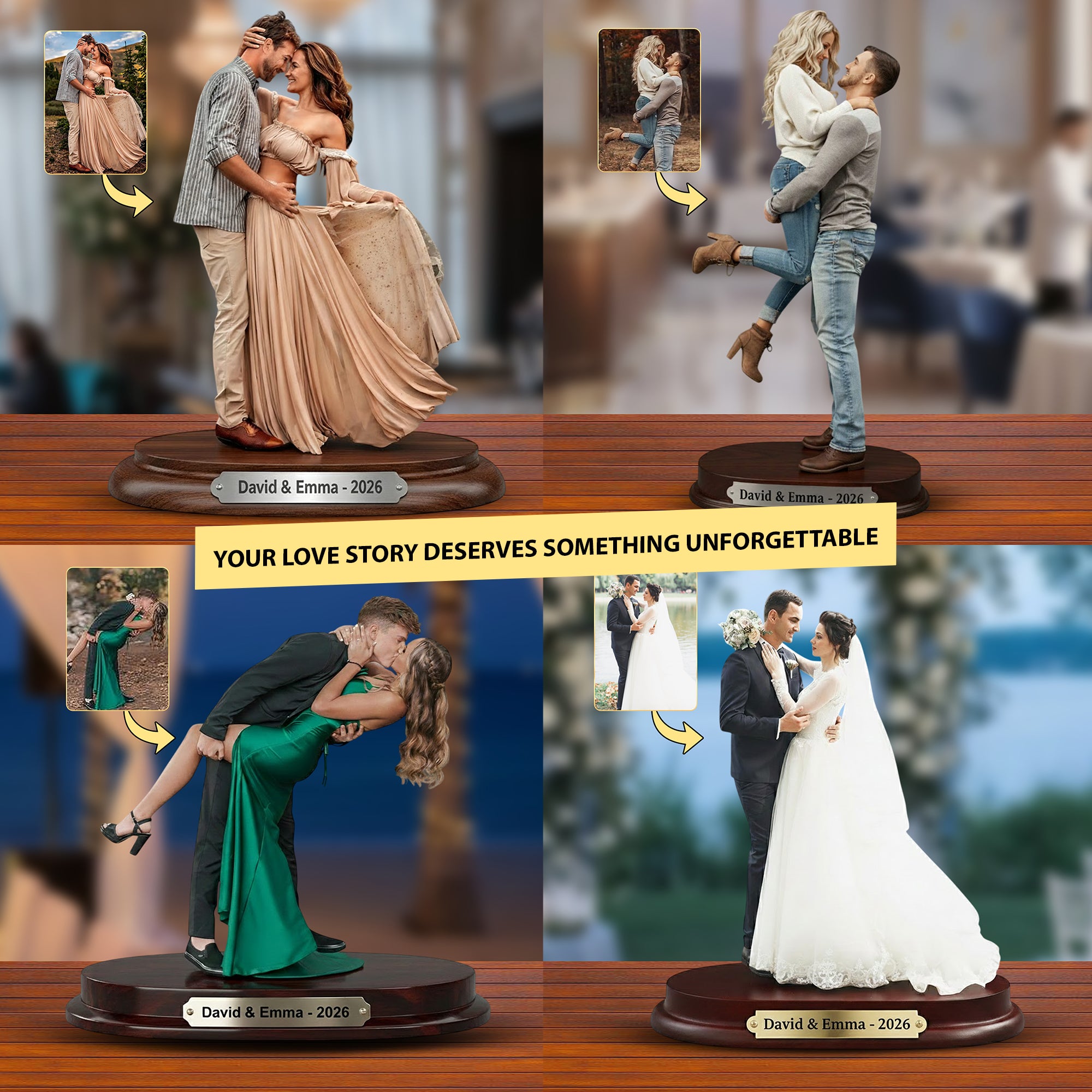 Personalized Couple Photo Acrylic Plaque Forever Us Presents For Couples