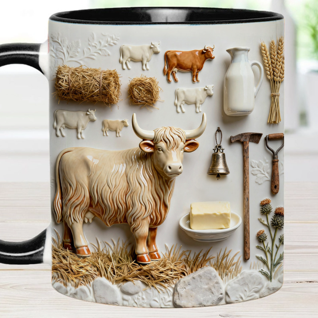 Personalized Cow Accent Mug Highland Cows Highland Cow Gift Ideas - Image 2