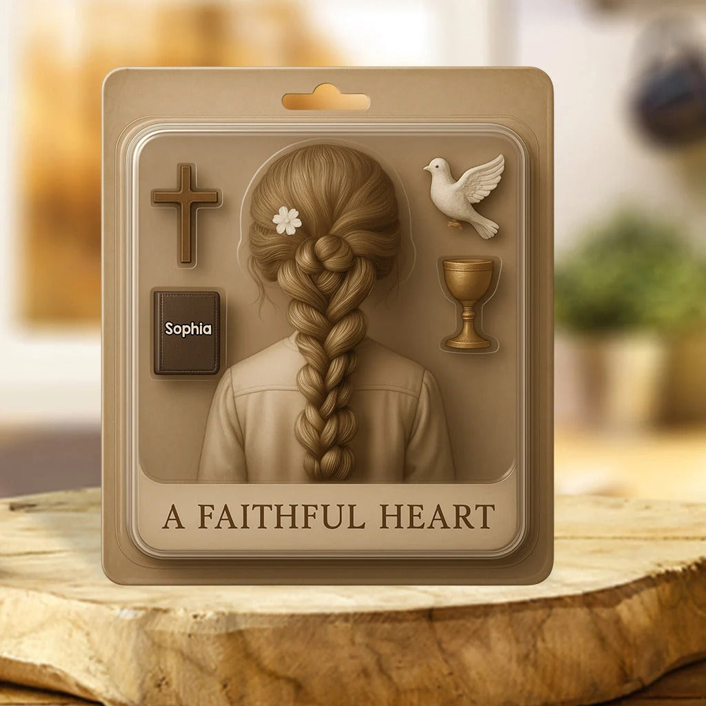 Personalized Custom Shaped Acrylic Plaque A Faithful Heart Religious Gifts For Mom - Image 2