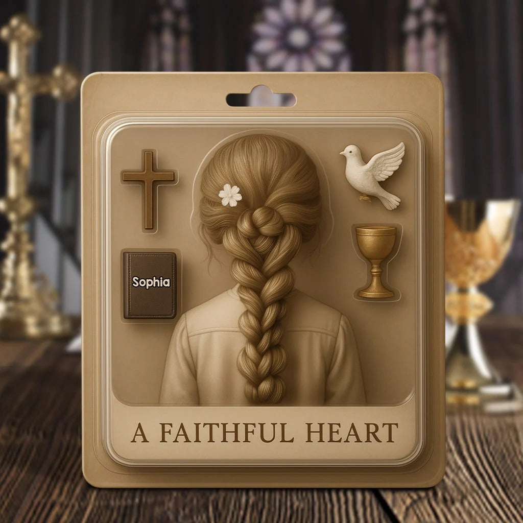 Personalized Custom Shaped Acrylic Plaque A Faithful Heart Religious Gifts For Mom