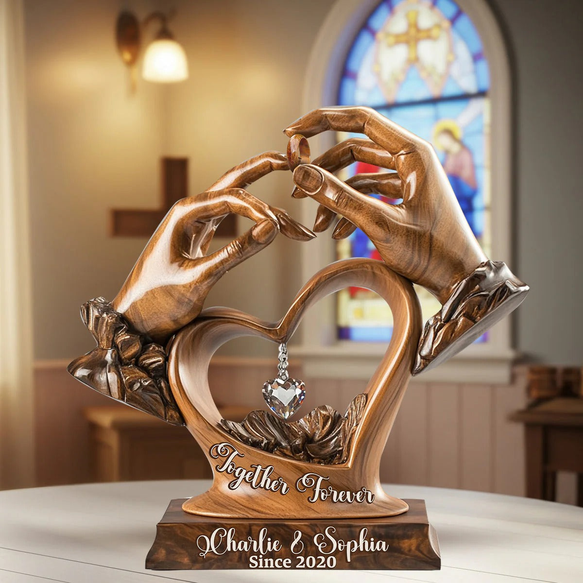 Personalized Custom Shaped Acrylic Plaque Engagement Wedding Anniversary Gift Ideas For Couples