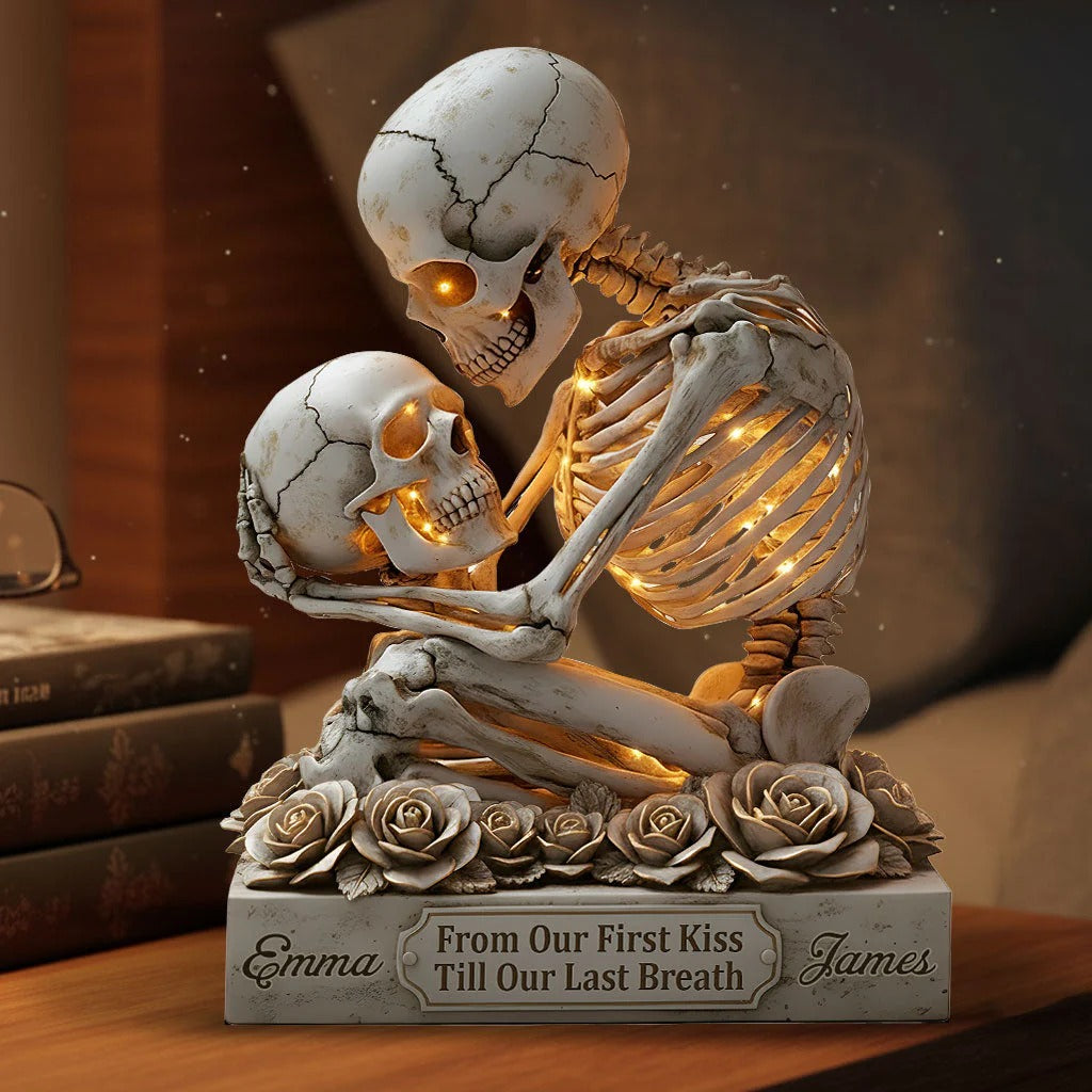 Personalized Custom Shaped Acrylic Plaque From Our First Kiss Till Our Last Breath Presents For Couples