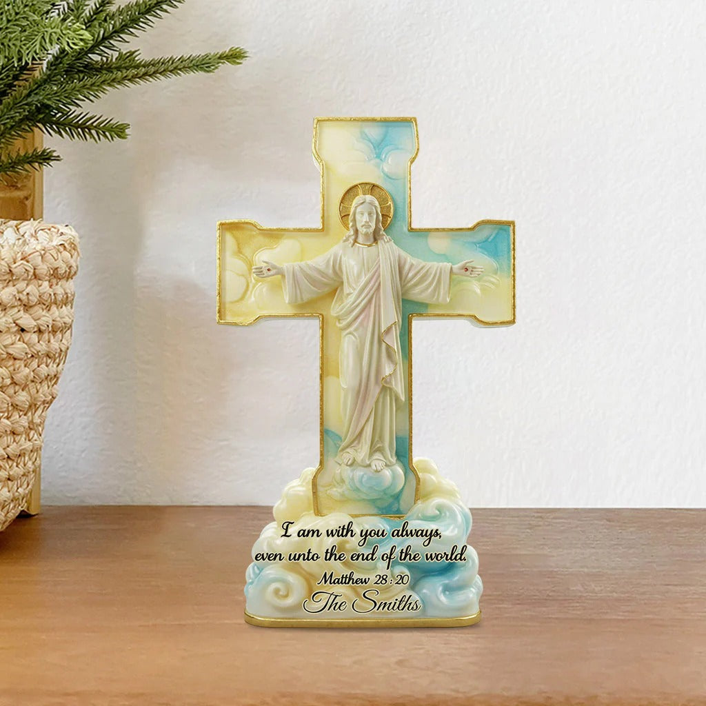 Personalized Custom Shaped Acrylic Plaque I Am With You Always Christian Present Ideas - Image 3