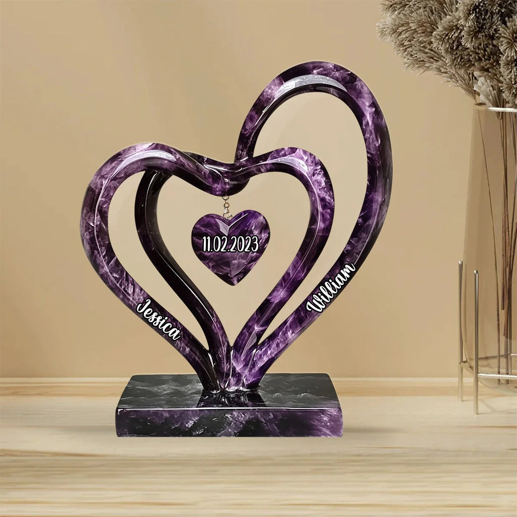 Personalized Custom Shaped Acrylic Plaque Love Forever Great Gifts For Couples - Image 3