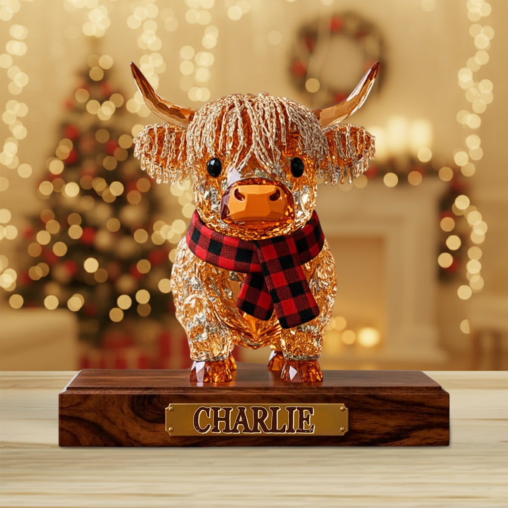 Personalized Cute Highland Cow Custom Shaped Acrylic Plaque Gifts for Highland Cow Lover For Her - Image 3