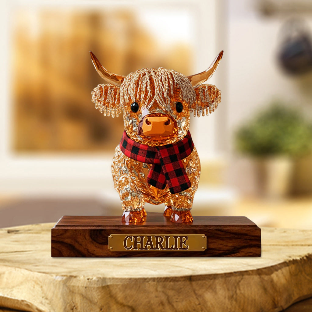 Personalized Cute Highland Cow Custom Shaped Acrylic Plaque Gifts for Highland Cow Lover For Her - Image 2