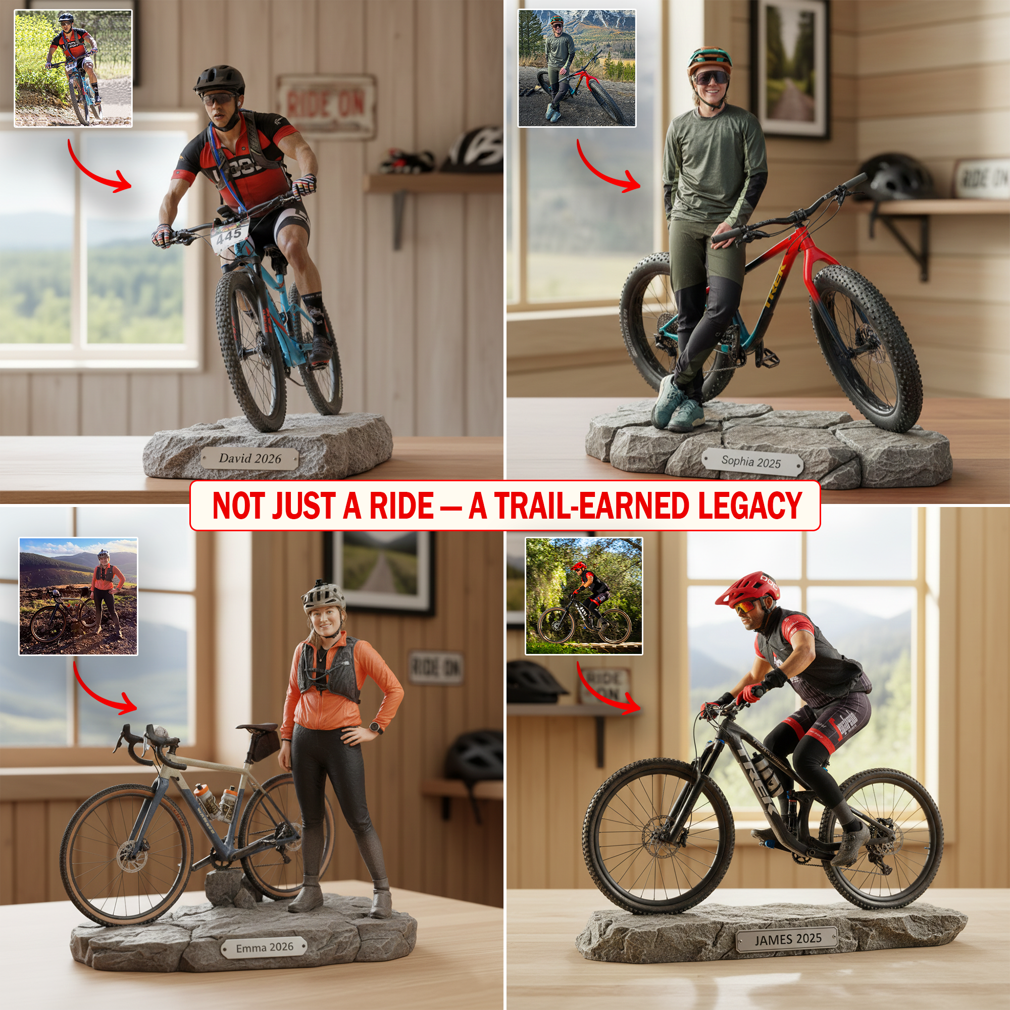 Personalized Cycling Acrylic Plaque A Life On The Bike Top Gifts For Cyclists