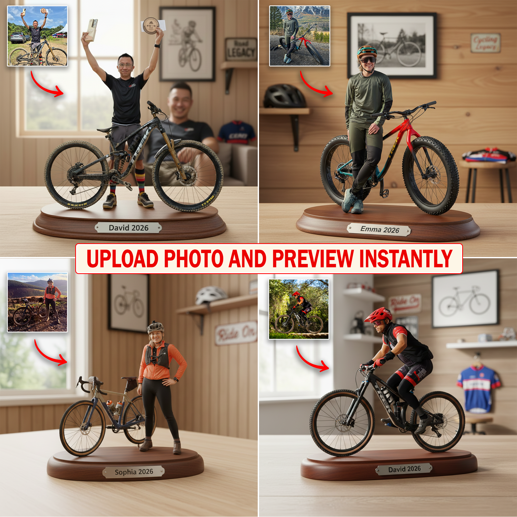 Personalized Cycling Acrylic Plaque A Life On Two Wheels Gift Ideas For Bike Riders