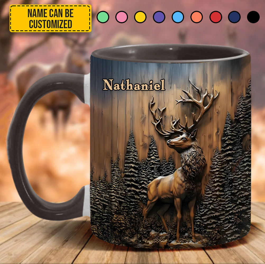 Personalized Deer Accent Mug Hunter's Mark Top Gifts For Deer Hunters