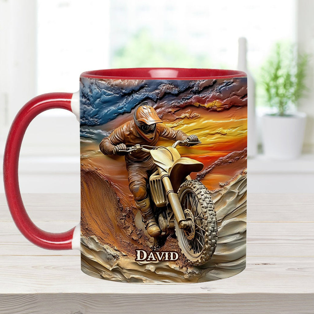 Personalized Dirt Bike Accent Mug Born To Ride Great Gift Ideas For Mother - Image 6