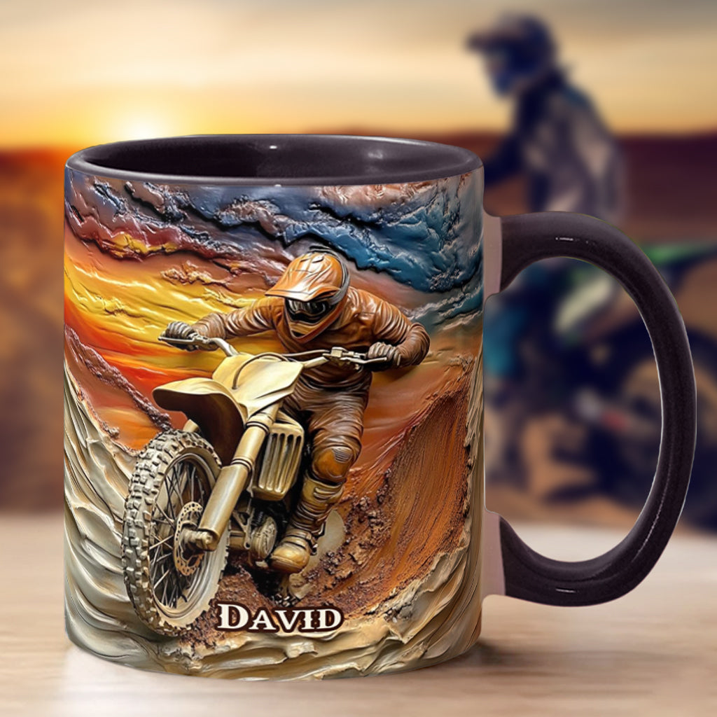 Personalized Dirt Bike Accent Mug Born To Ride Great Gift Ideas For Mother