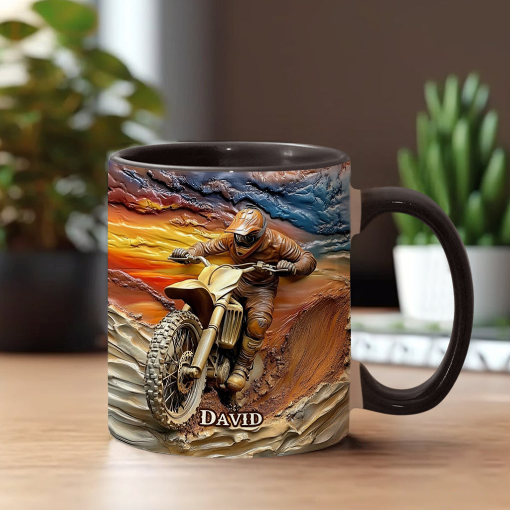 Personalized Dirt Bike Accent Mug Born To Ride Great Gift Ideas For Mother - Image 2