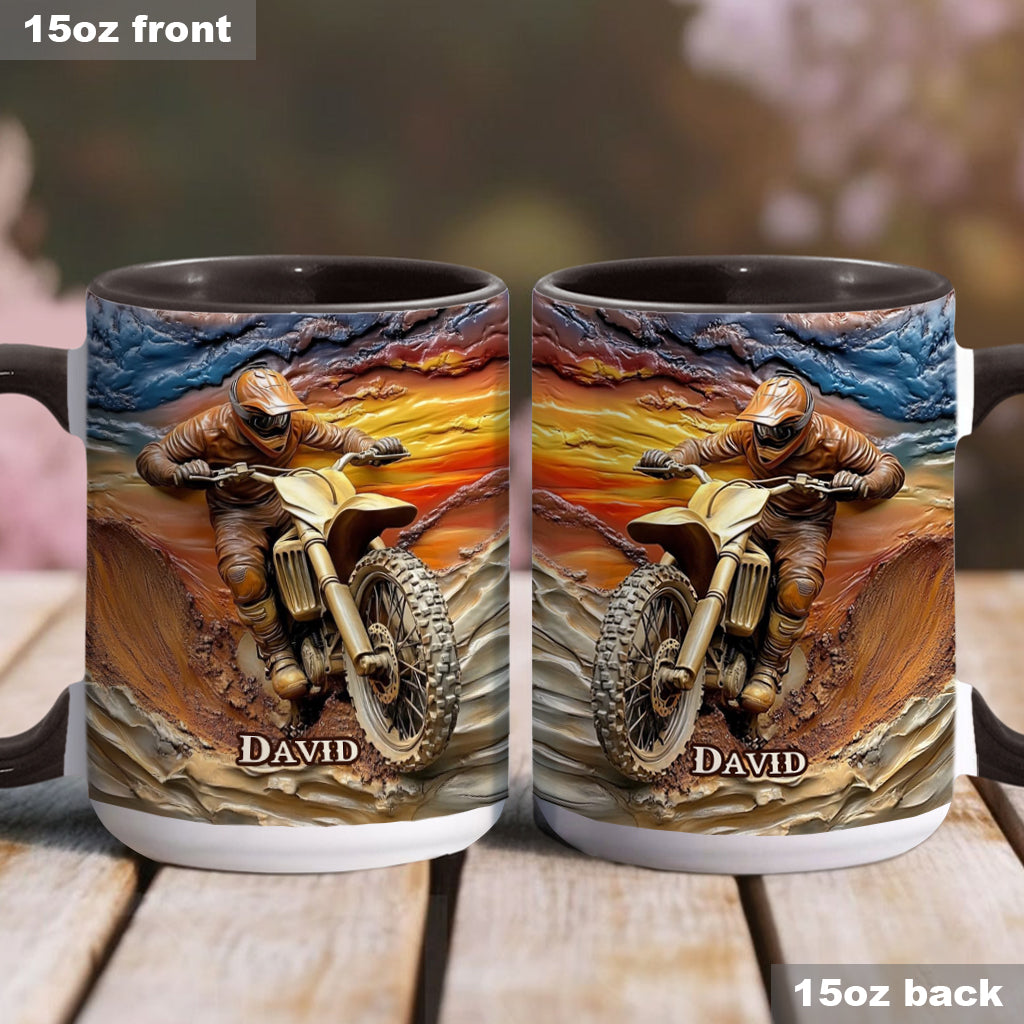 Personalized Dirt Bike Accent Mug Born To Ride Great Gift Ideas For Mother - Image 4