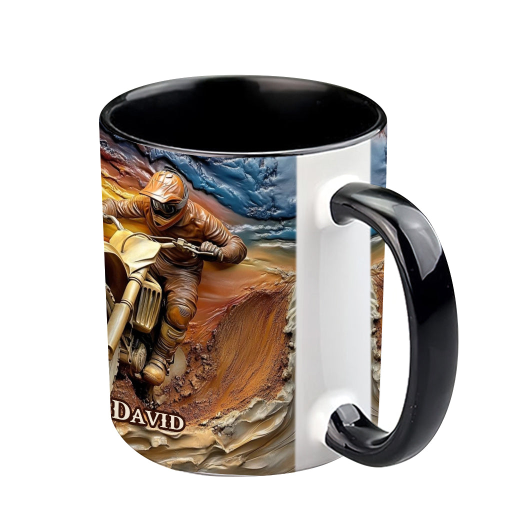 Personalized Dirt Bike Accent Mug Born To Ride Great Gift Ideas For Mother - Image 5
