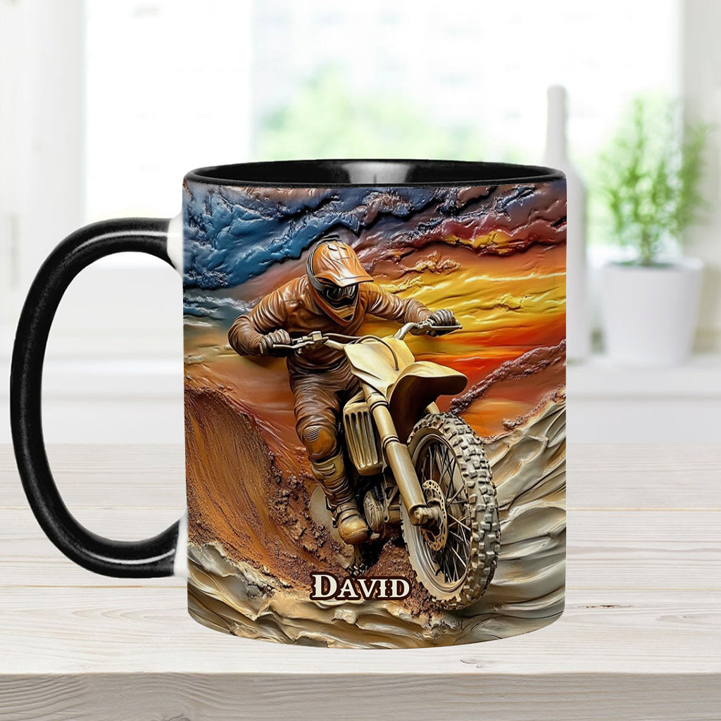 Personalized Dirt Bike Accent Mug Born To Ride Great Gift Ideas For Mother - Image 7