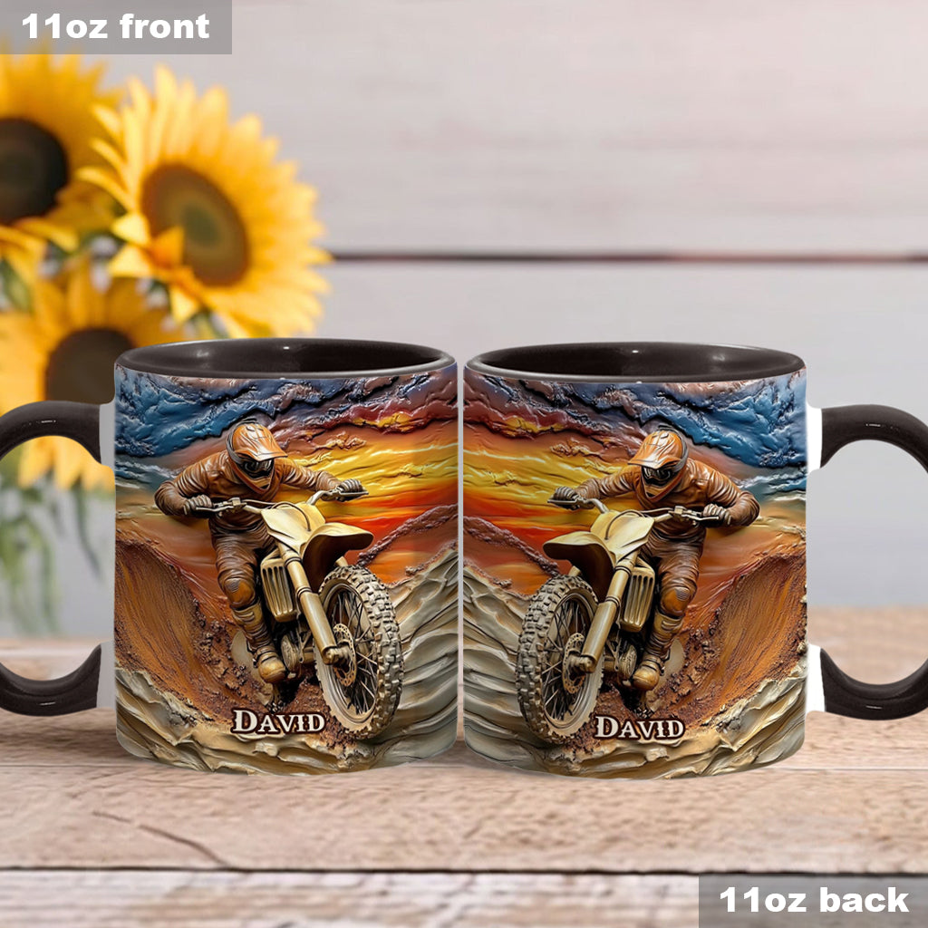Personalized Dirt Bike Accent Mug Born To Ride Great Gift Ideas For Mother - Image 3