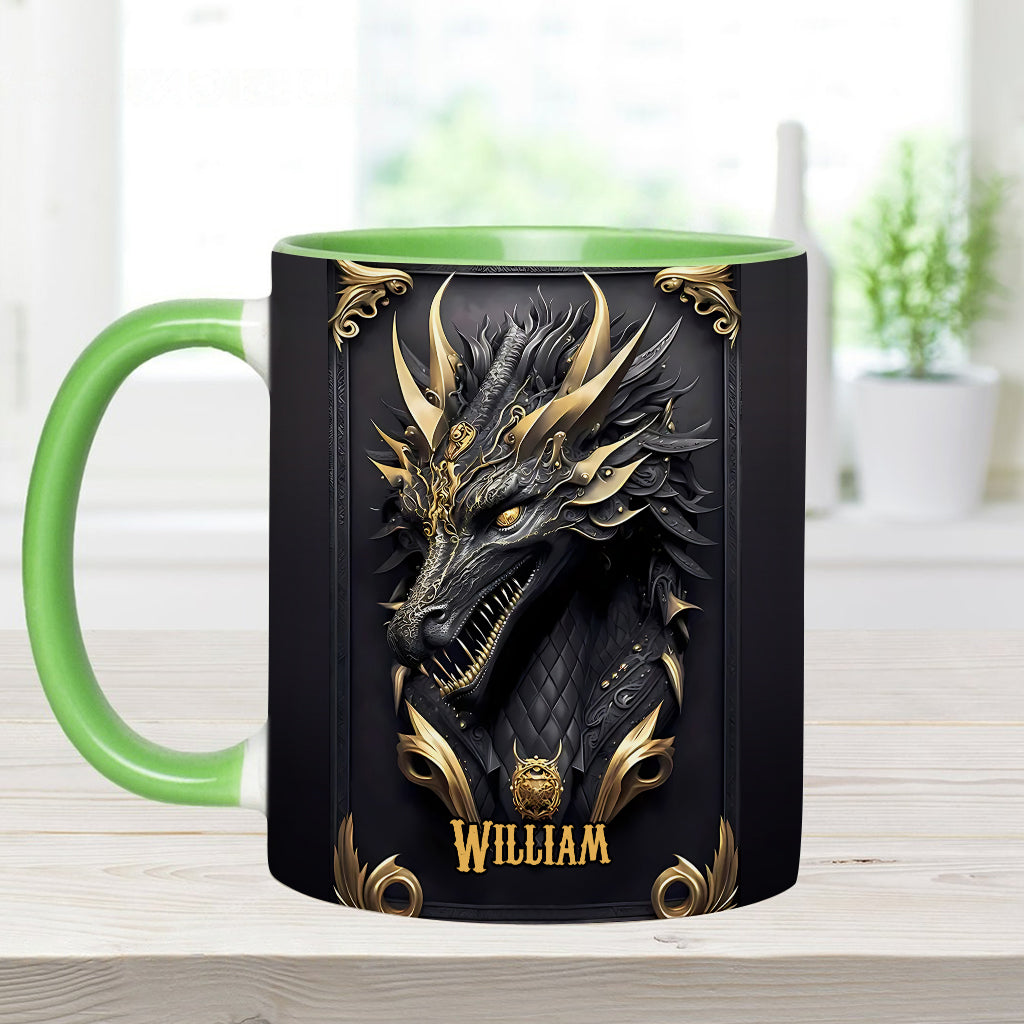 Personalized Dragon Accent Mug Black Dragon Dragon Gifts For Men - Image 11