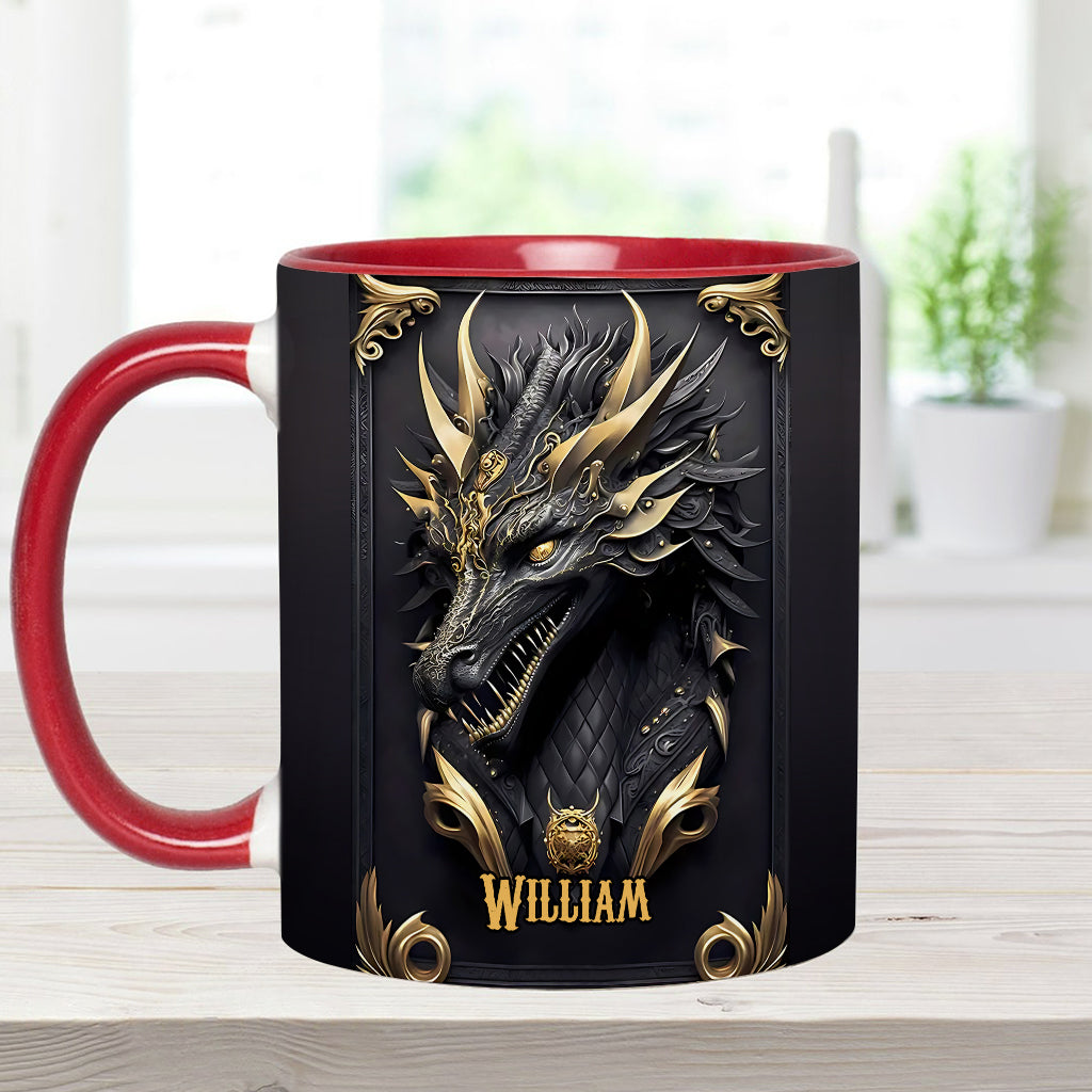 Personalized Dragon Accent Mug Black Dragon Dragon Gifts For Men - Image 10