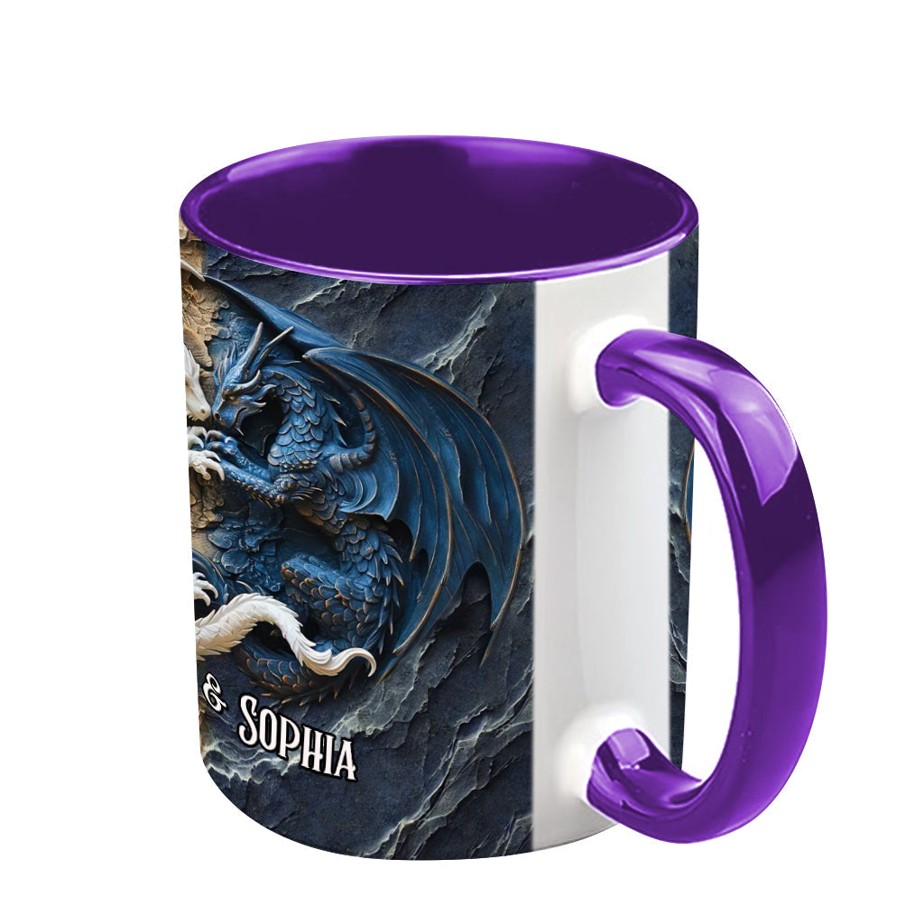 Personalized Dragon Accent Mug Couple Dragon Dragonfly Themed Gifts For Son - Image 5