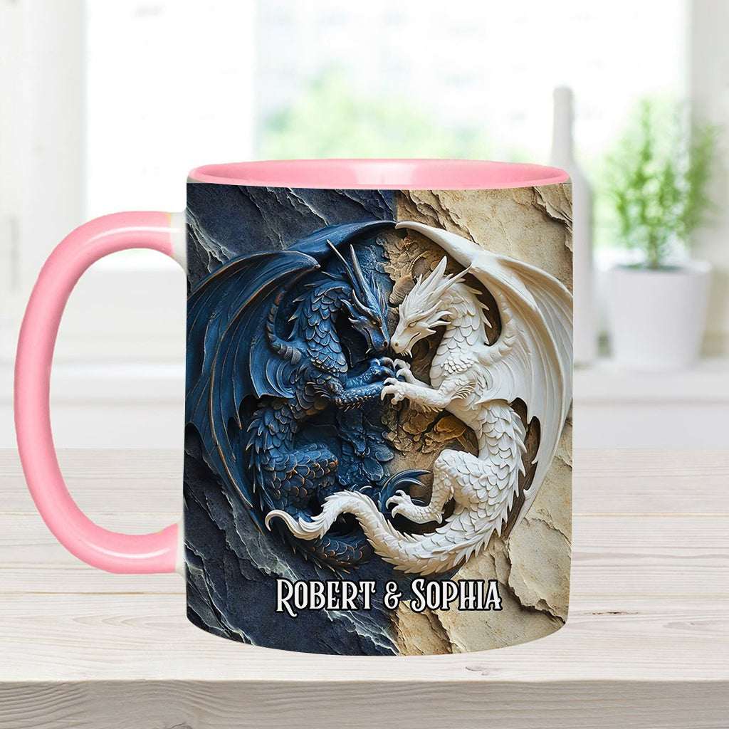 Personalized Dragon Accent Mug Couple Dragon Dragonfly Themed Gifts For Son - Image 12