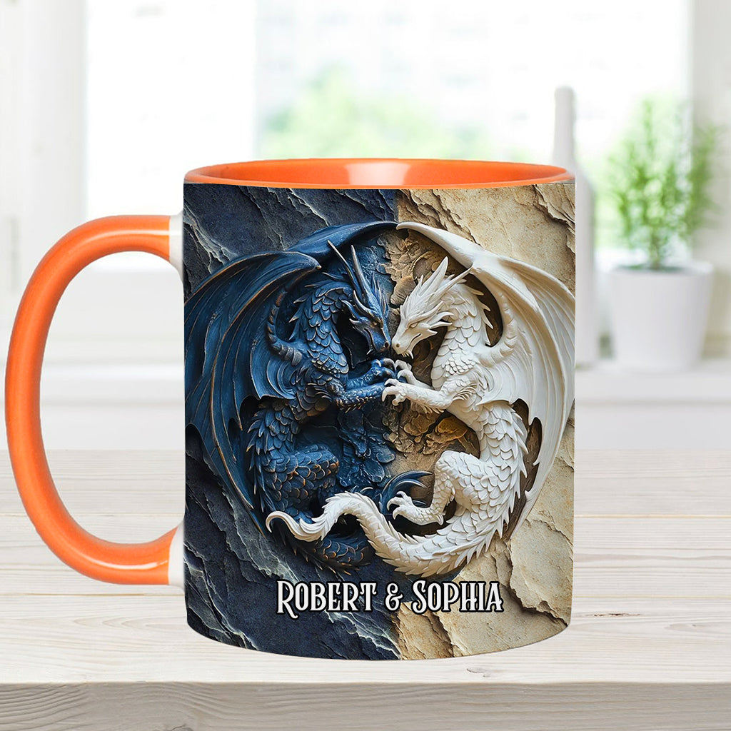 Personalized Dragon Accent Mug Couple Dragon Dragonfly Themed Gifts For Son - Image 11