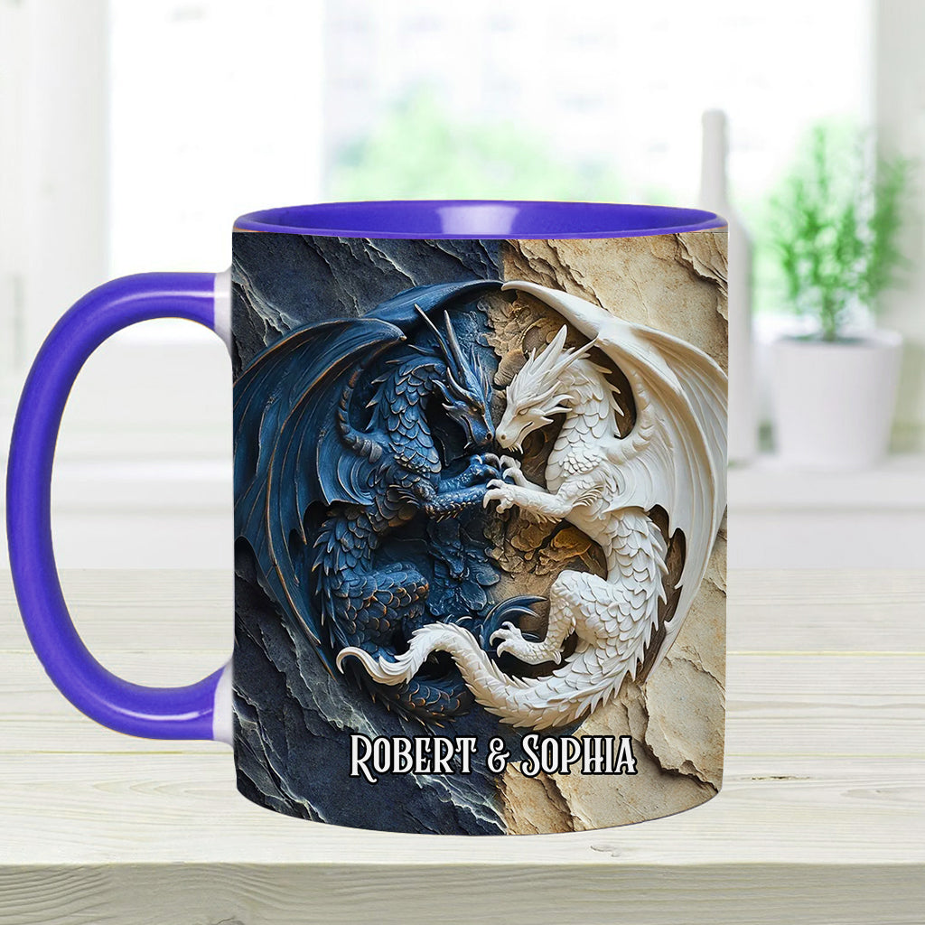 Personalized Dragon Accent Mug Couple Dragon Dragonfly Themed Gifts For Son - Image 14