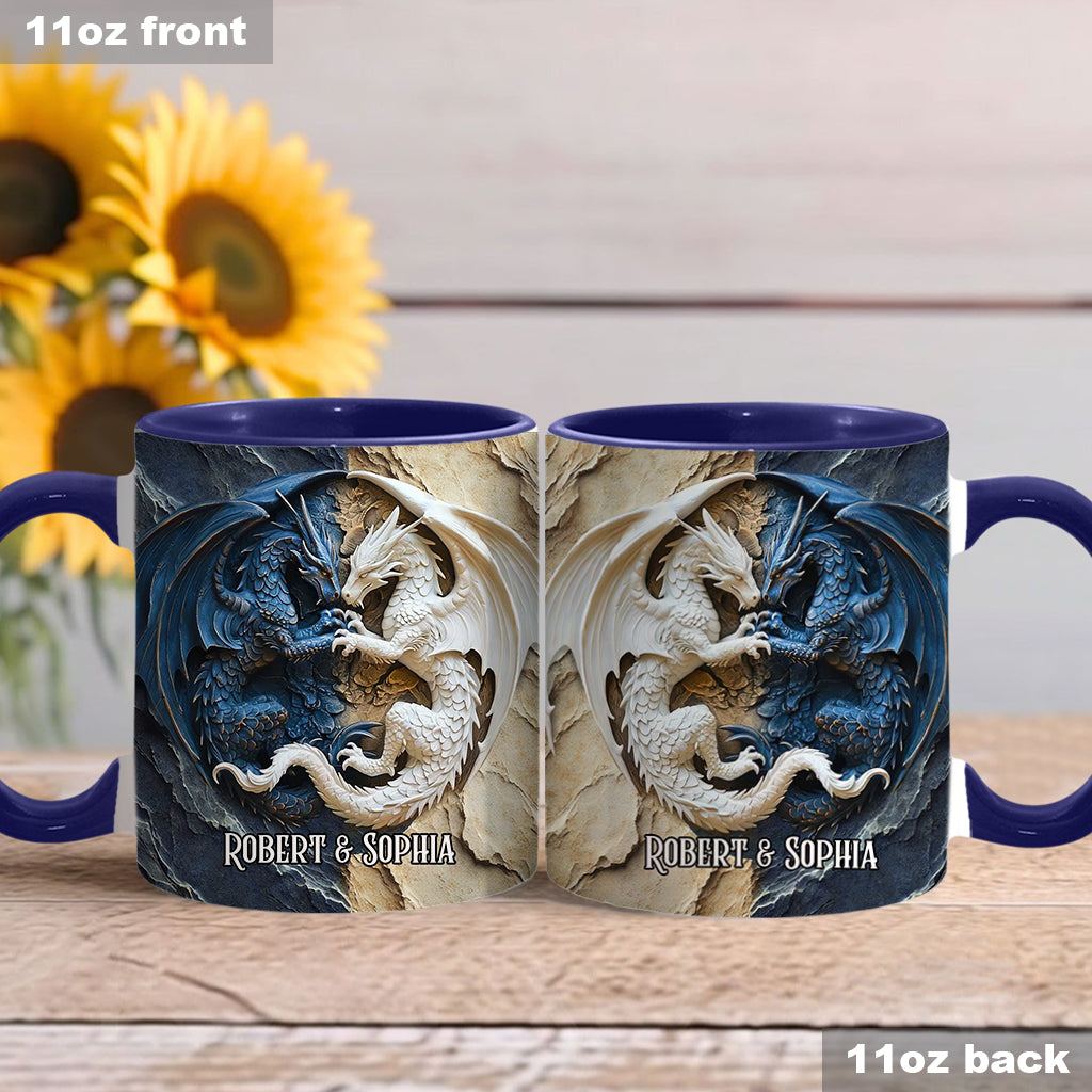 Personalized Dragon Accent Mug Couple Dragon Dragonfly Themed Gifts For Son - Image 3