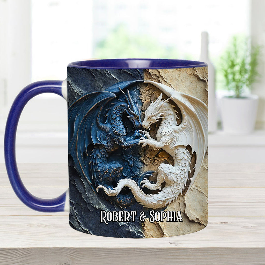 Personalized Dragon Accent Mug Couple Dragon Dragonfly Themed Gifts For Son - Image 10