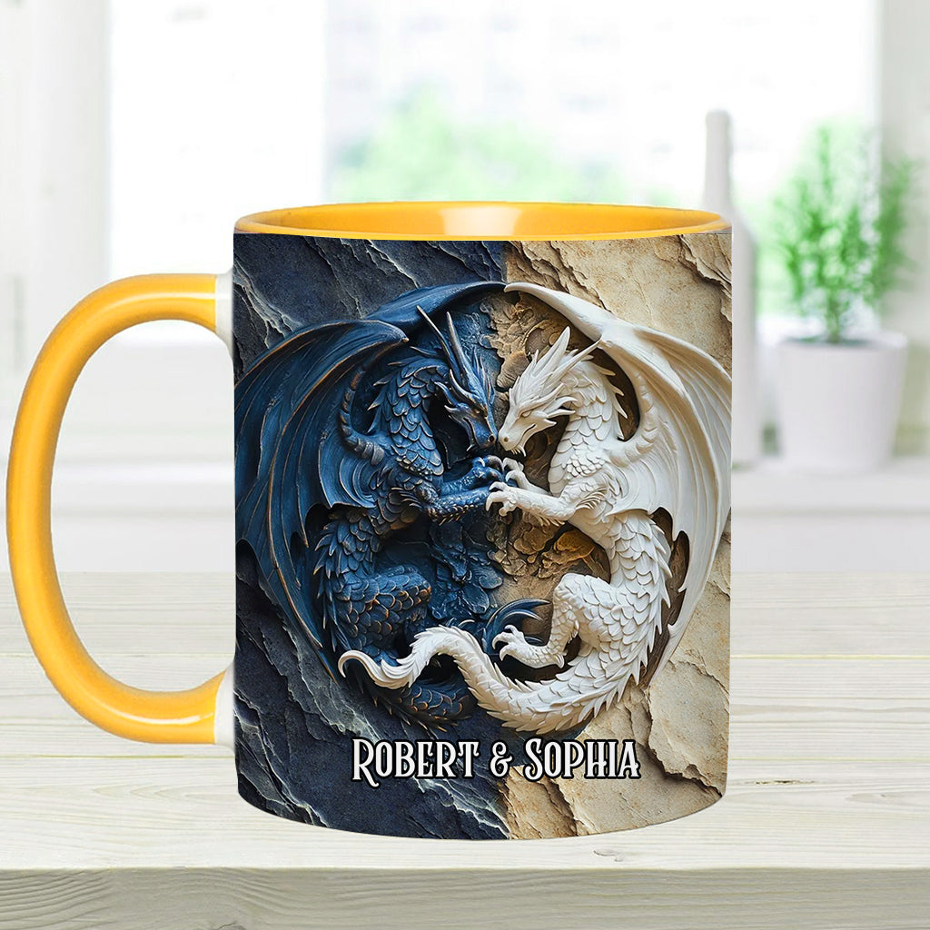 Personalized Dragon Accent Mug Couple Dragon Dragonfly Themed Gifts For Son - Image 13