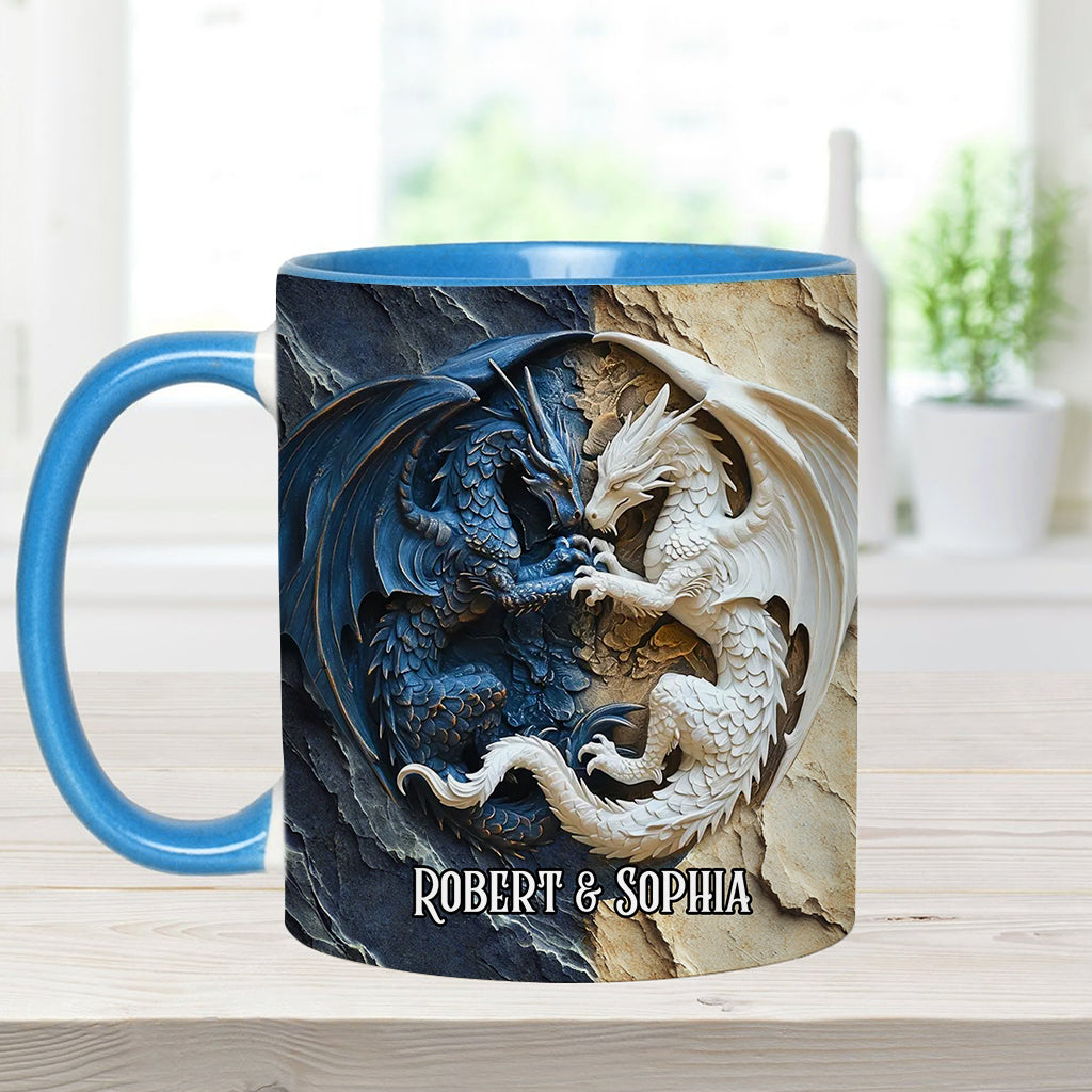 Personalized Dragon Accent Mug Couple Dragon Dragonfly Themed Gifts For Son - Image 9