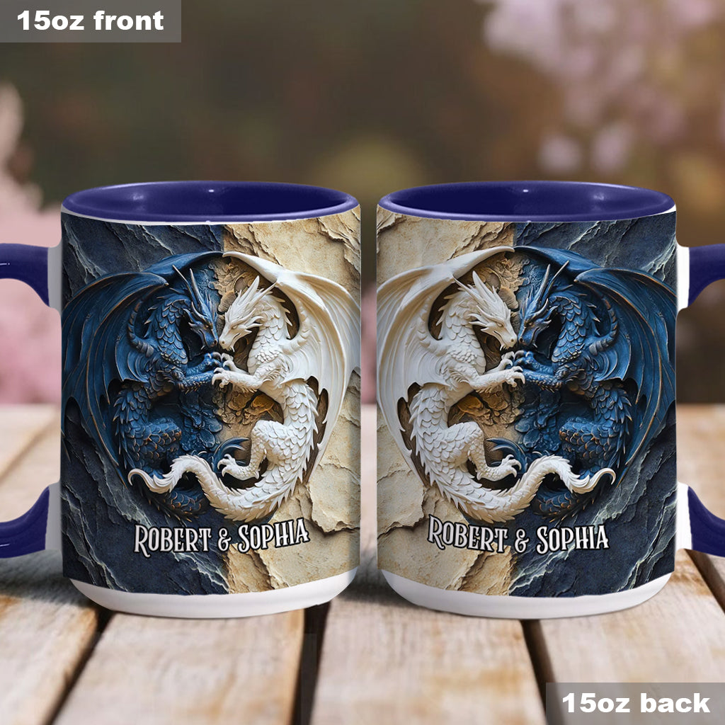 Personalized Dragon Accent Mug Couple Dragon Dragonfly Themed Gifts For Son - Image 4