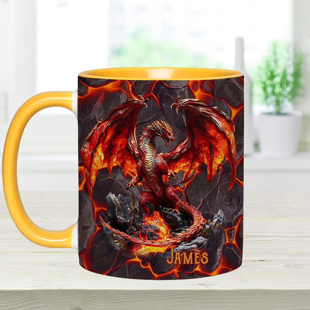 Personalized Dragon Accent Mug Fire Dragon Dragon Gifts For Him - Image 13