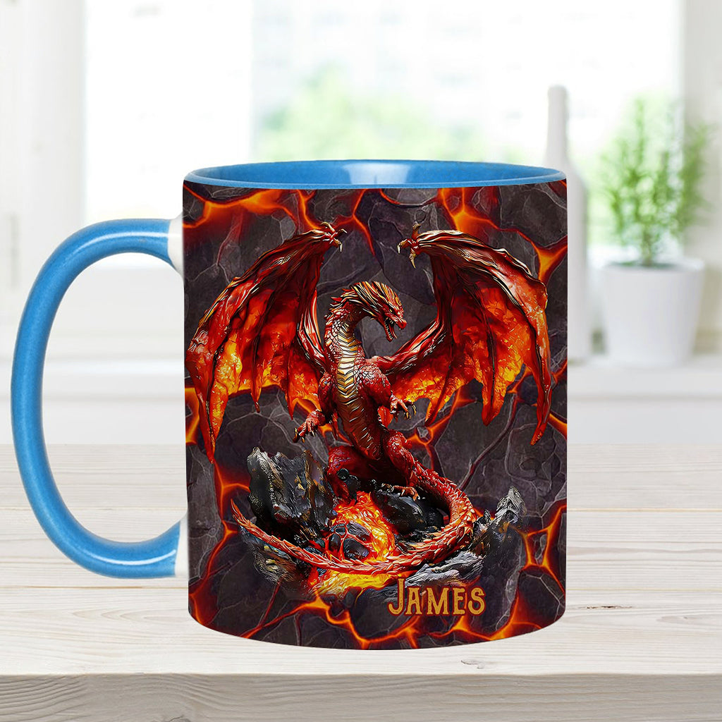 Personalized Dragon Accent Mug Fire Dragon Dragon Gifts For Him - Image 9