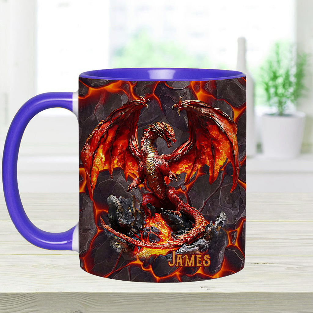 Personalized Dragon Accent Mug Fire Dragon Dragon Gifts For Him - Image 14