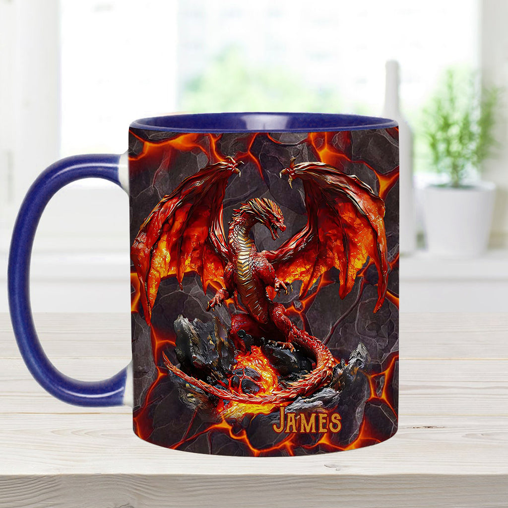 Personalized Dragon Accent Mug Fire Dragon Dragon Gifts For Him - Image 10