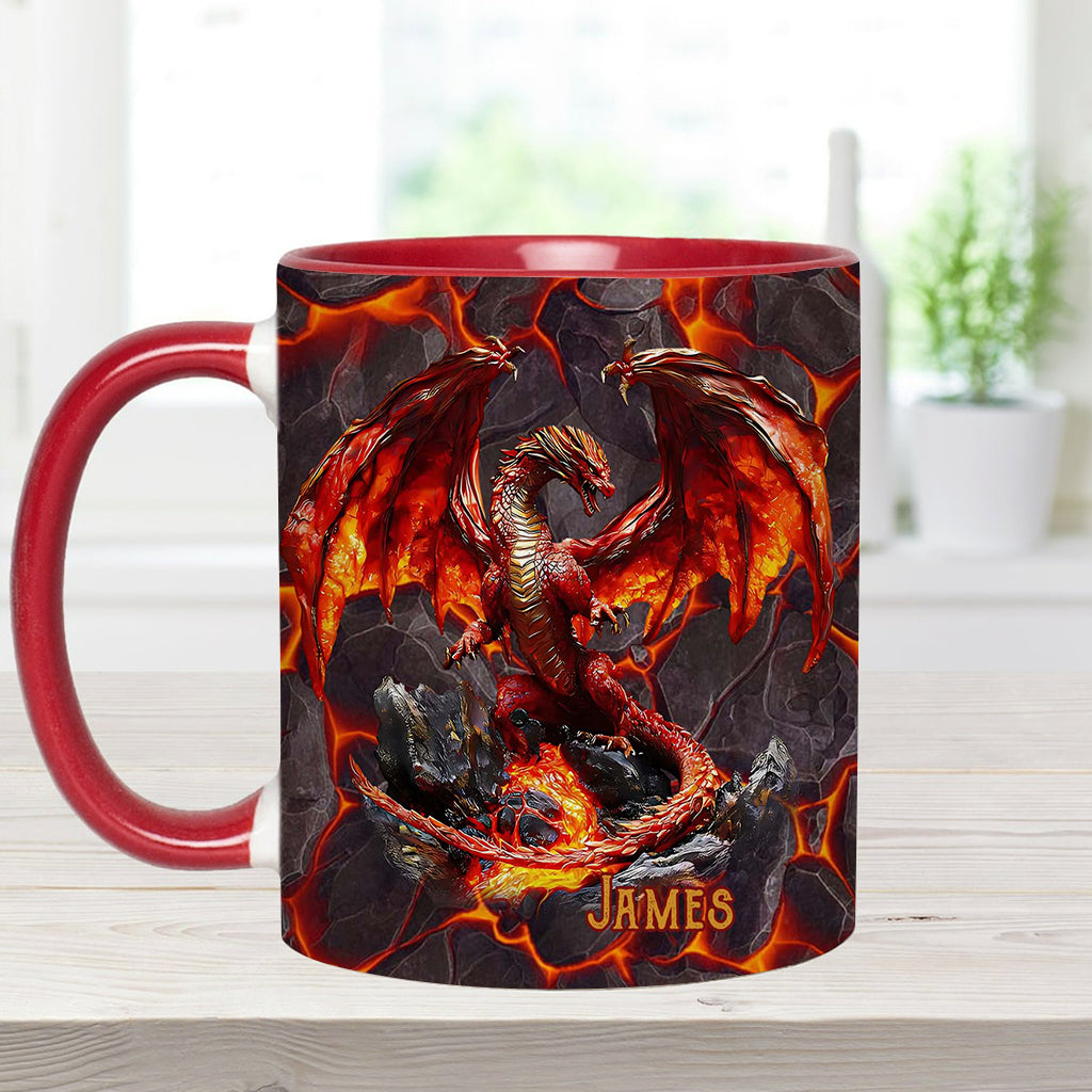 Personalized Dragon Accent Mug Fire Dragon Dragon Gifts For Him - Image 7
