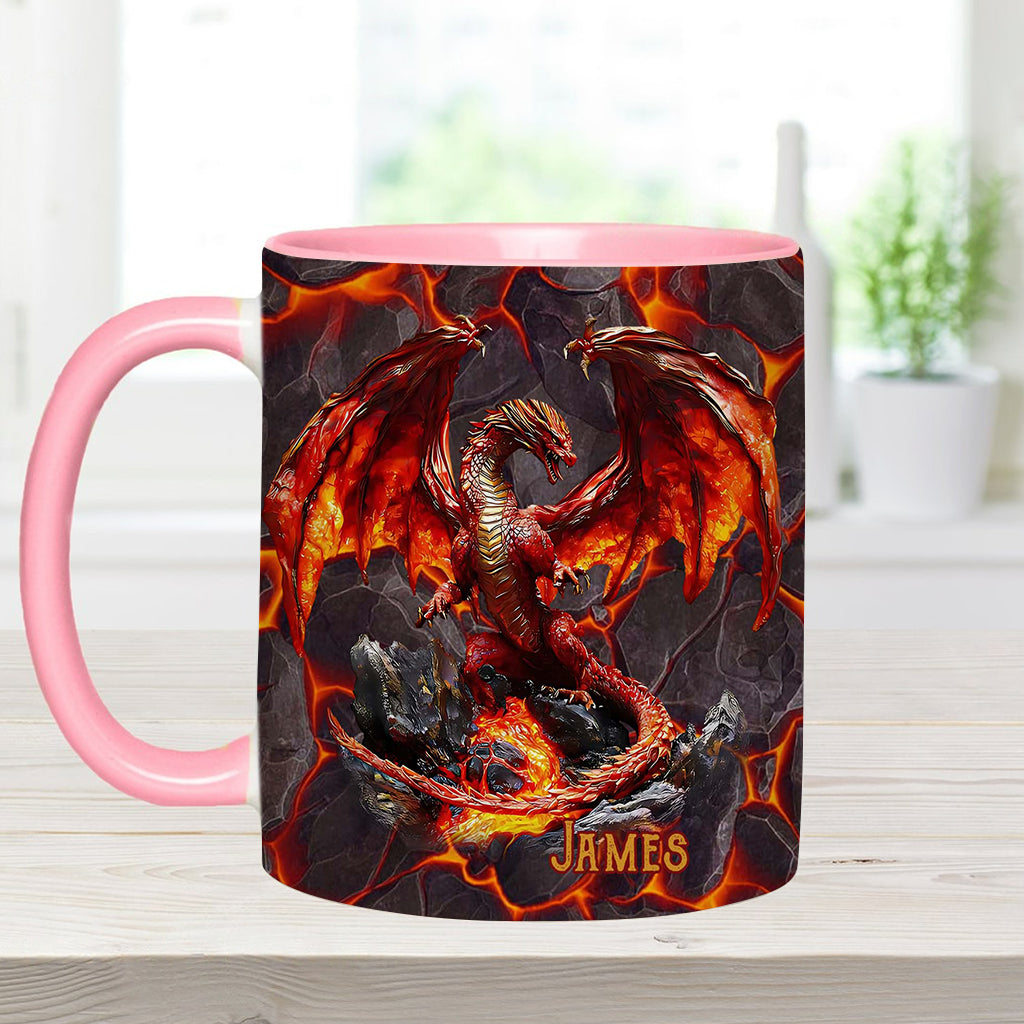 Personalized Dragon Accent Mug Fire Dragon Dragon Gifts For Him - Image 12