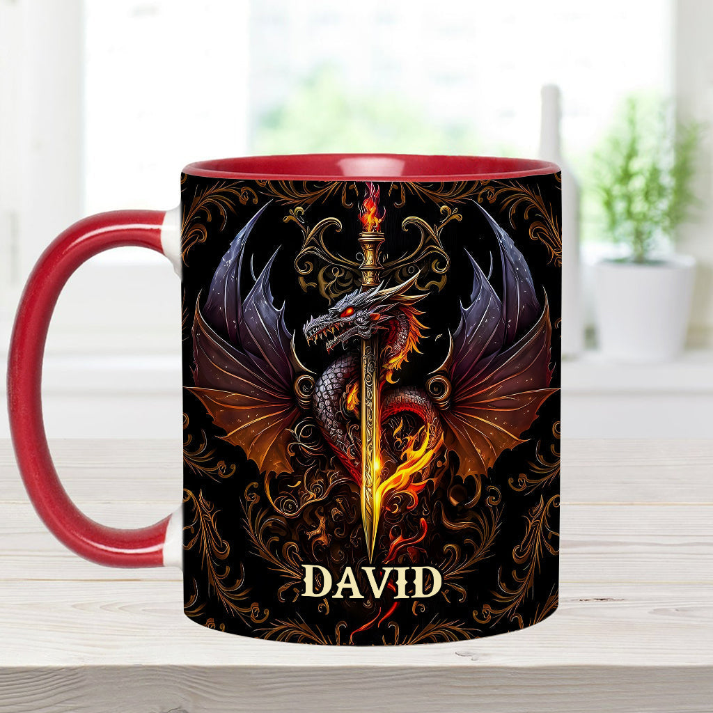 Personalized Dragon Accent Mug Heart Of A Dragon Dragonfly Gift Ideas For Friends - Image 7