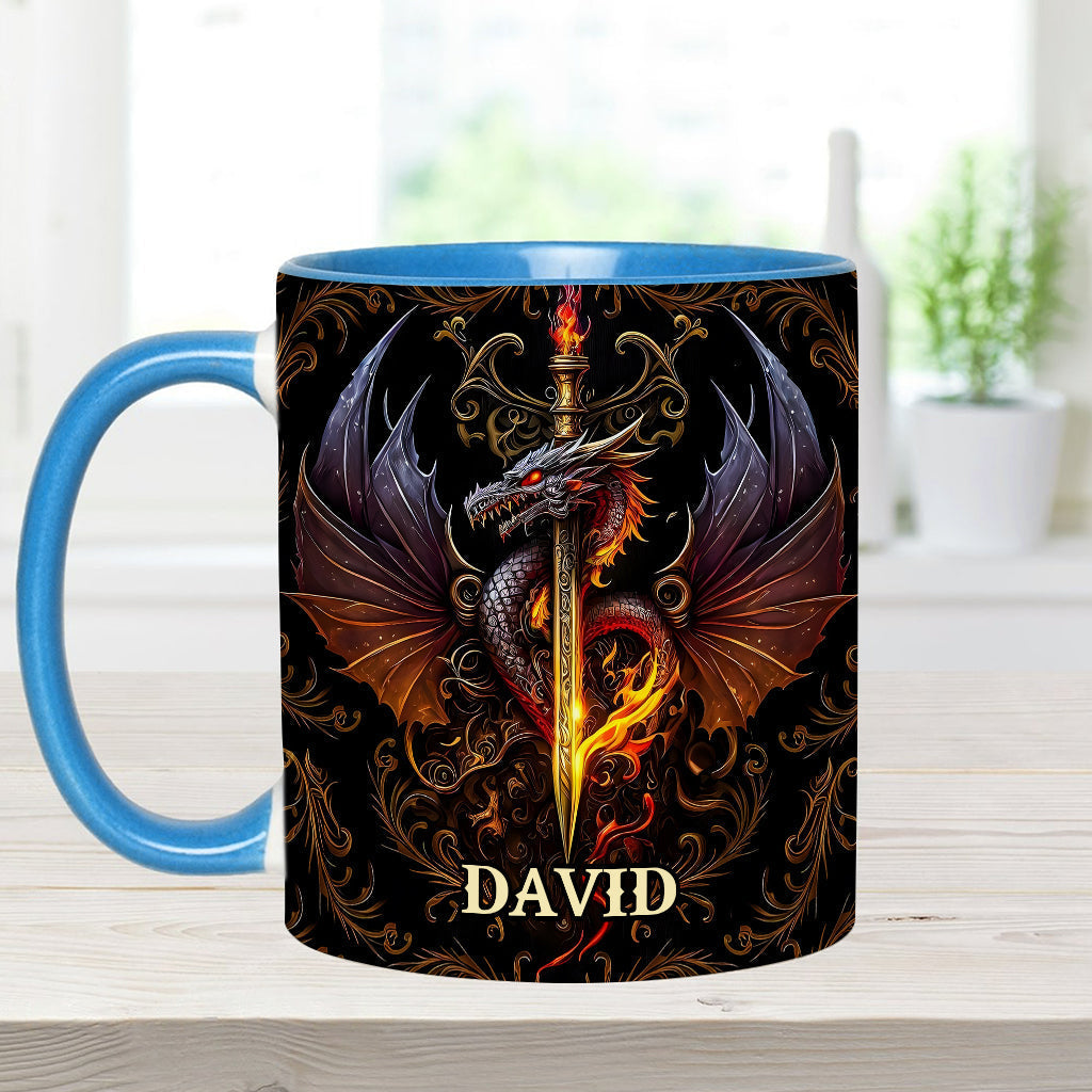 Personalized Dragon Accent Mug Heart Of A Dragon Dragonfly Gift Ideas For Friends - Image 9