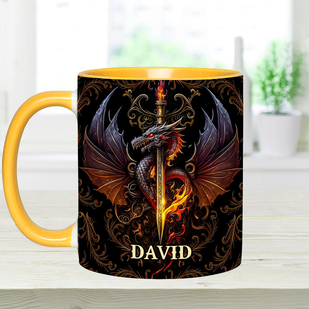 Personalized Dragon Accent Mug Heart Of A Dragon Dragonfly Gift Ideas For Friends - Image 13
