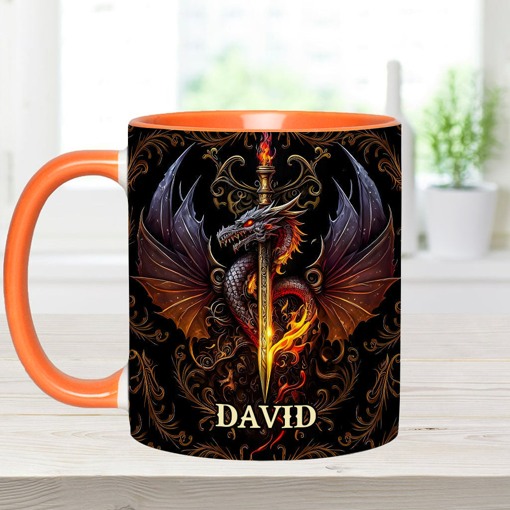 Personalized Dragon Accent Mug Heart Of A Dragon Dragonfly Gift Ideas For Friends - Image 11