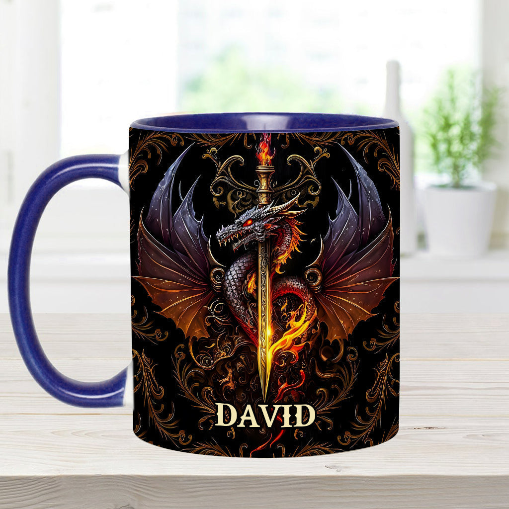 Personalized Dragon Accent Mug Heart Of A Dragon Dragonfly Gift Ideas For Friends - Image 10