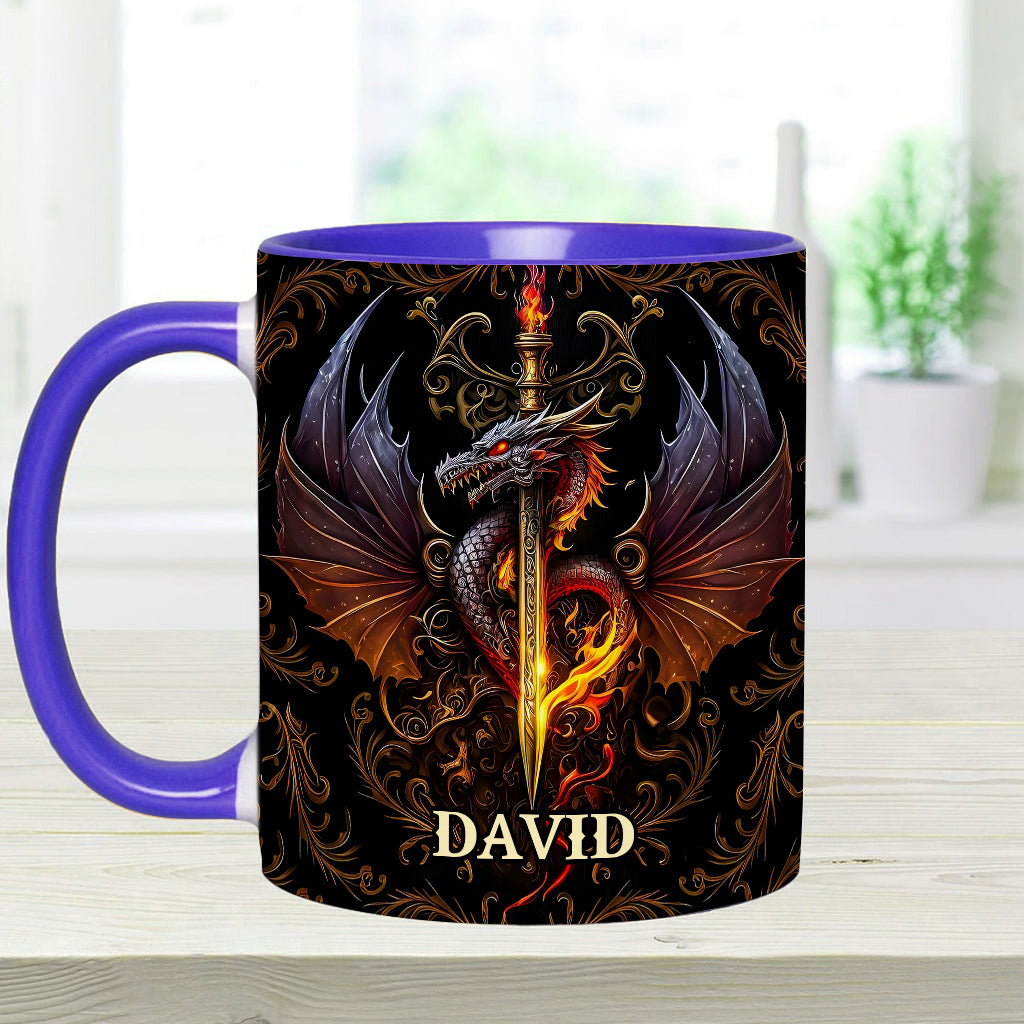 Personalized Dragon Accent Mug Heart Of A Dragon Dragonfly Gift Ideas For Friends - Image 14