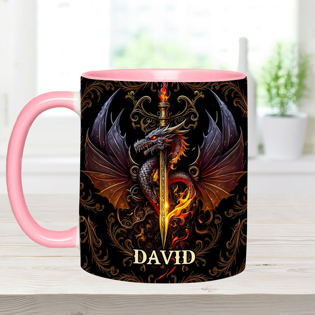 Personalized Dragon Accent Mug Heart Of A Dragon Dragonfly Gift Ideas For Friends - Image 12
