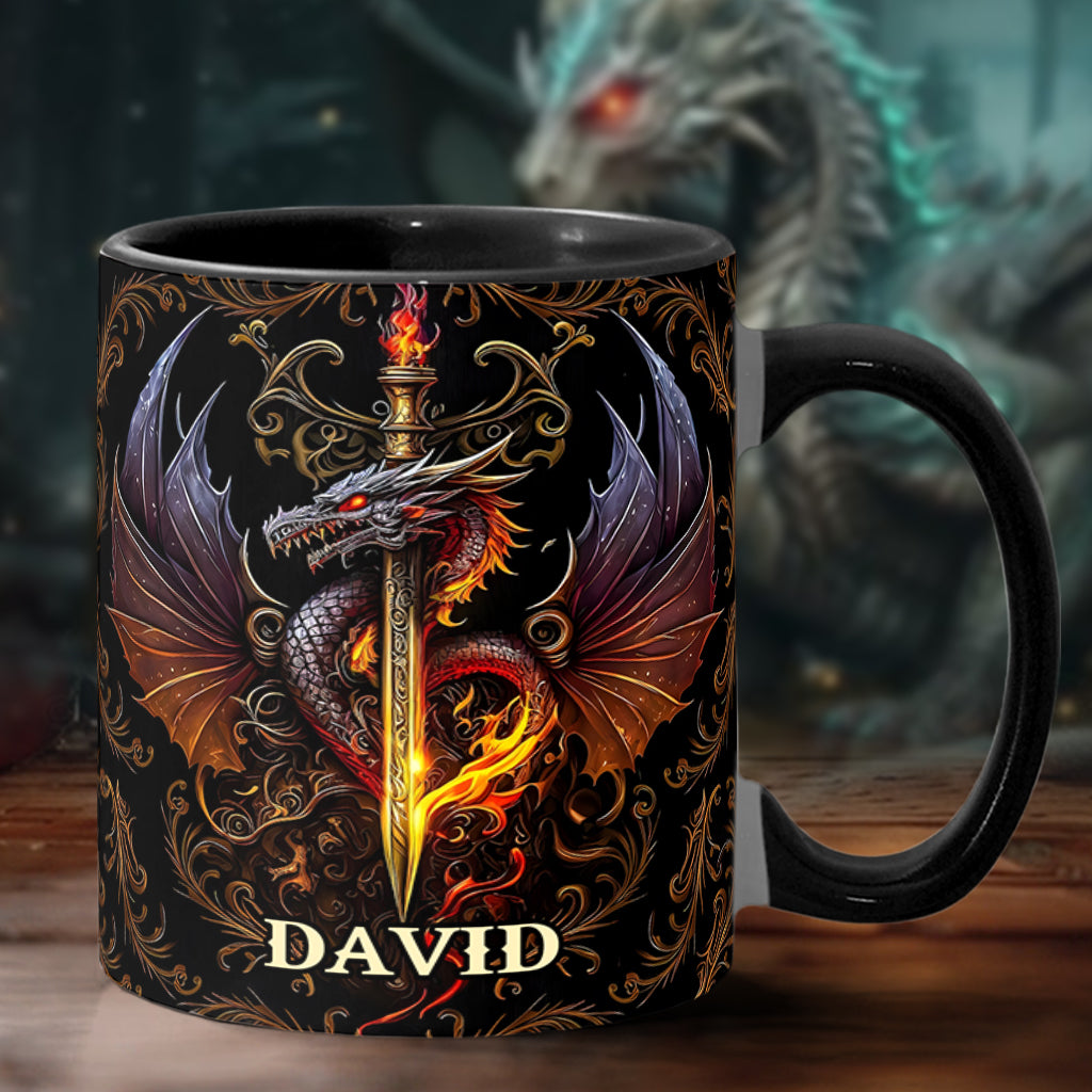 Personalized Dragon Accent Mug Heart Of A Dragon Dragonfly Gift Ideas For Friends